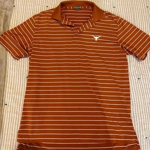 Peter Millar Striped  Longhorn Golf Polo